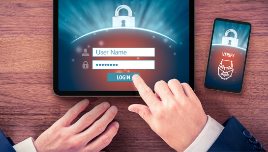 logging into website