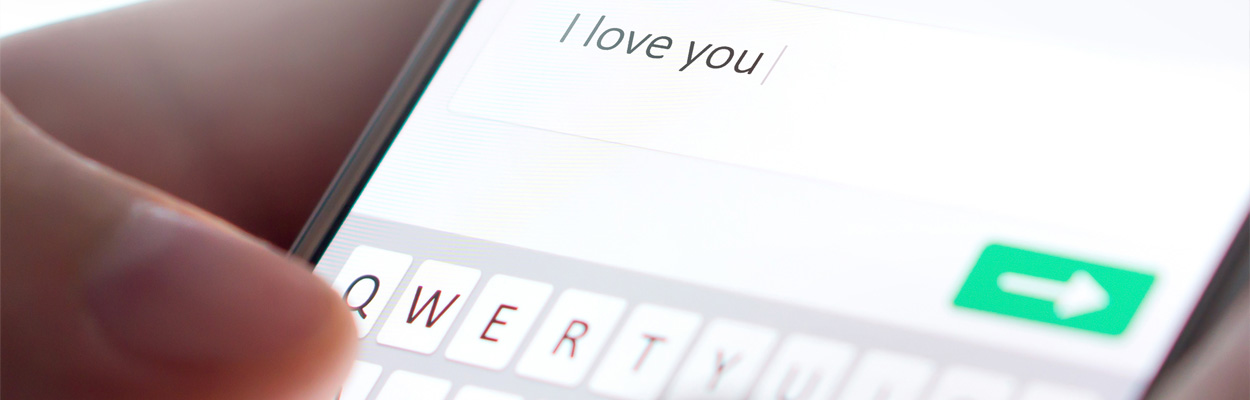 Text message, I Love You